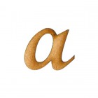 APLIQUE LETRA SCRIPT A - (Minúscula M) 